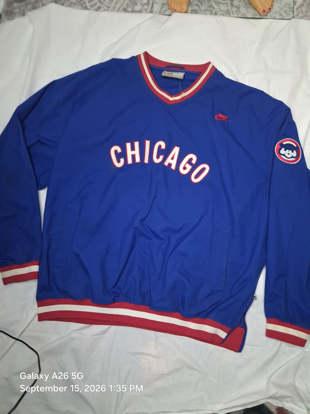Nike Cooperstown Chicago Blue Pullover Windbreaker XXL